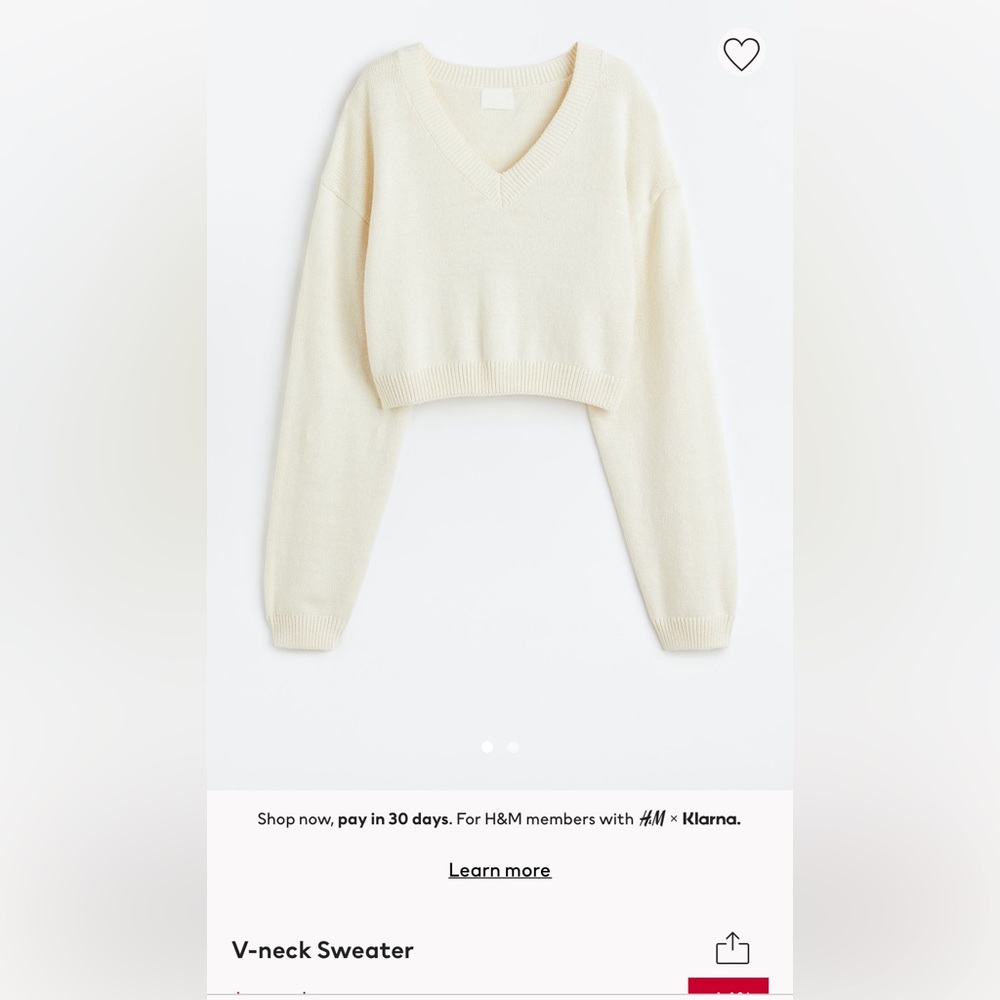 H&M V neck sweater